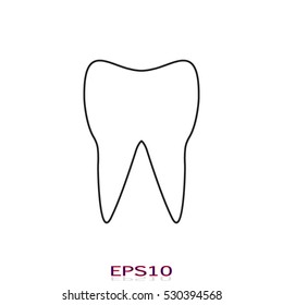 tooth, icon, vector illustration EPS 10