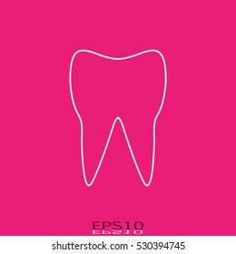 tooth, icon, vector illustration EPS 10