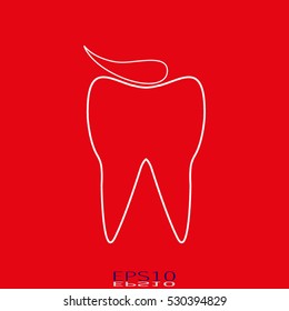 tooth, icon, vector illustration EPS 10