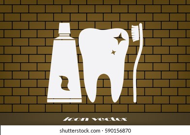 tooth icon vector illustration eps10