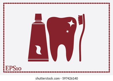tooth icon vector illustration eps10