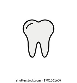 tooth icon vector illustration filled outline style design. isolated on white background