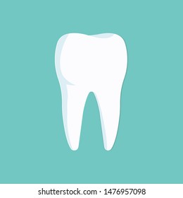 Tooth icon. Vector illustration in flat style