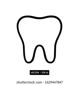 tooth icon vector, illustration logo template for many purpose. Isolated on white background.