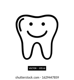 tooth icon vector, illustration logo template for many purpose. Isolated on white background.