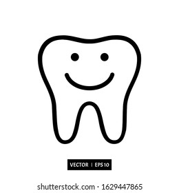 tooth icon vector, illustration logo template for many purpose. Isolated on white background.