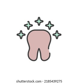 tooth icon vector illustration logo template for many purpose. Isolated on white background. full color cartoon