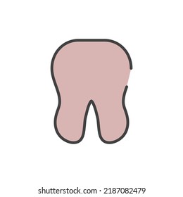 tooth icon vector illustration logo template for many purpose. Isolated on white background. full color cartoon