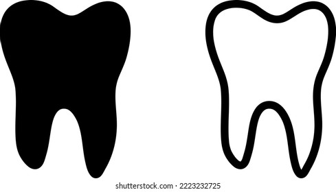 Tooth icon vector illustration on white background..eps
