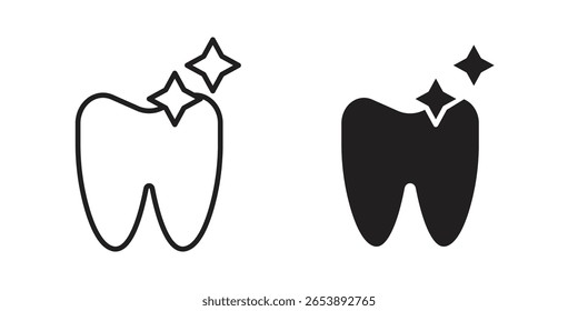 Ilustración vectorial del icono del diente en un fondo transparente.
