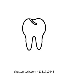tooth icon. Vector illustration. Organ icon vector
