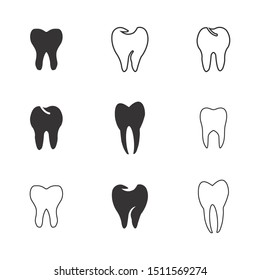 Tooth icon. Vector illustration. Organ icon