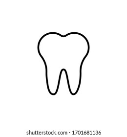 tooth icon vector illustration outline style design. isolated on white background