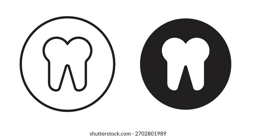 Elemento de diseño aislado de Vector de icono de diente. EPS10
