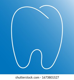 tooth icon vector. Linear style sign for mobile concept and web design. tooth symbol illustration. Pixel vector graphics - Vector. Eps10