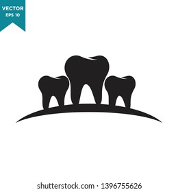 tooth icon vector logo template
