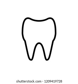 Tooth icon vector. Medical Tooth symbol illustration.