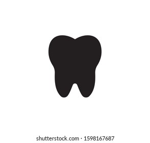 Tooth icon vector. Medical tooth symbol illustration