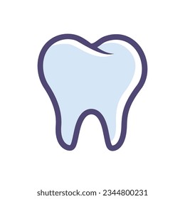 Tooth icon vector on trendy style for design and print