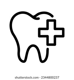 Tooth icon vector on trendy style for design and print