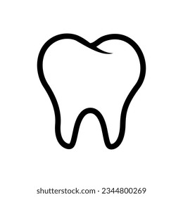 Tooth icon vector on trendy style for design and print