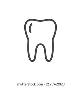 Tooth icon vector. Tooth icon vector on white background