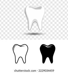 Conjunto de vectores de iconos dentales. Ilustración del símbolo de la medicina dental