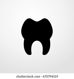 tooth icon. vector sign symbol on white background