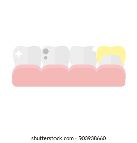Tooth icon vector silhouette