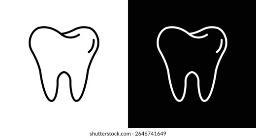 Tooth icon vector simple element illustration editable