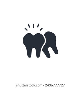 tooth icon. vector.Editable stroke.linear style sign for use web design,logo.Symbol illustration.