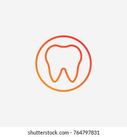 Tooth icon.gradient illustration isolated vector sign symbol