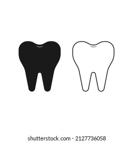 Tooth icons on white background.