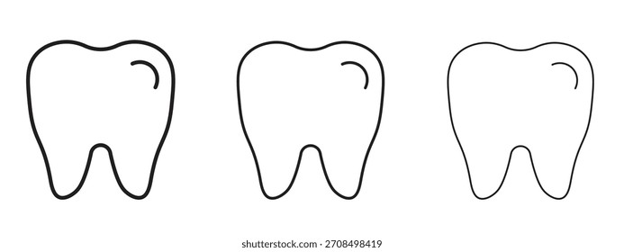Iconos de dientes. Colección de ícono de Vector perfecto de píxeles