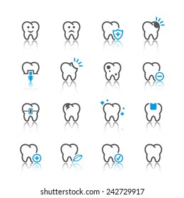 Tooth icons set.