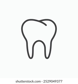 Conjunto de ícones dos dentes. ilustração preenchida e de linha