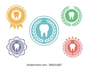 Tooth icons set ,Tooth logo set,Tooth label set
