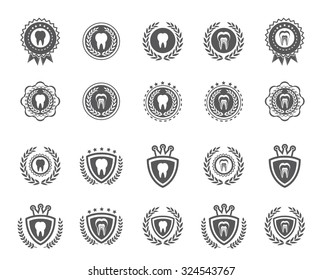 Tooth icons set ,Tooth logo set,Tooth label set