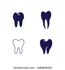Tooth icons set, Vector illustration. Organs icons vector