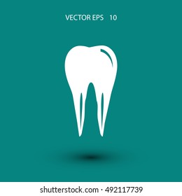 Tooth iconvector, flat design best vector icon