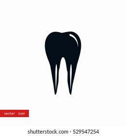 Tooth iconvector, flat design best vector icon