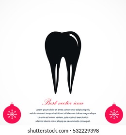 Tooth iconvector, flat design best vector icon