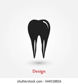 Tooth iconvector, flat design best vector icon