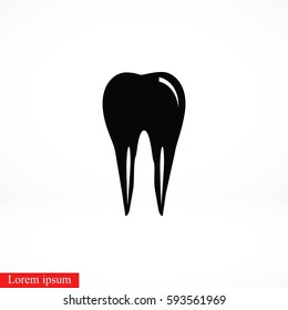 Tooth iconvector, flat design best vector icon