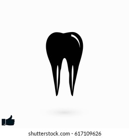 Tooth iconvector, flat design best vector icon