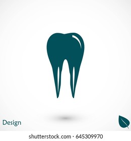 Tooth iconvector, flat design best vector icon