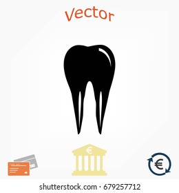 Tooth iconvector, flat design best vector icon