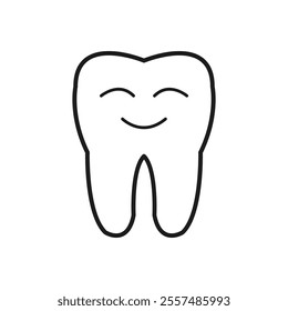 Tooth illustrated on white background