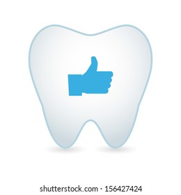 Tooth illustration with an icon