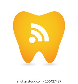 Tooth illustration with an icon